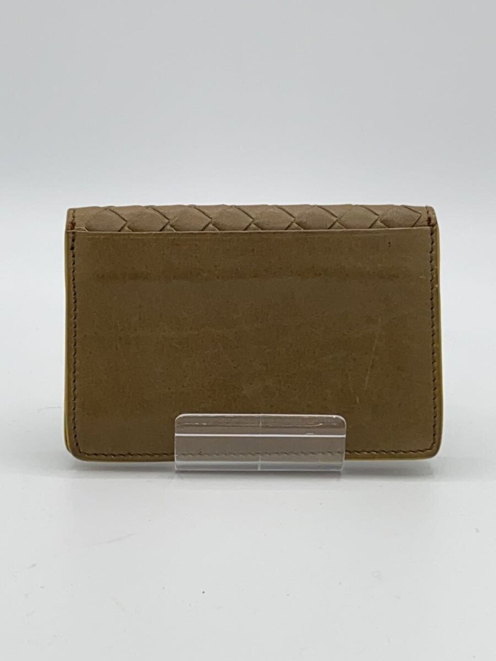 Bottega Veneta Leather Case Card Beige Cream Wallet Tan Cream